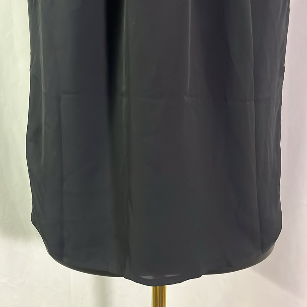 NWT Brooks Brother Black Short Sleeve Silk Keyhole Neck Blouse - Picture 14 of 16